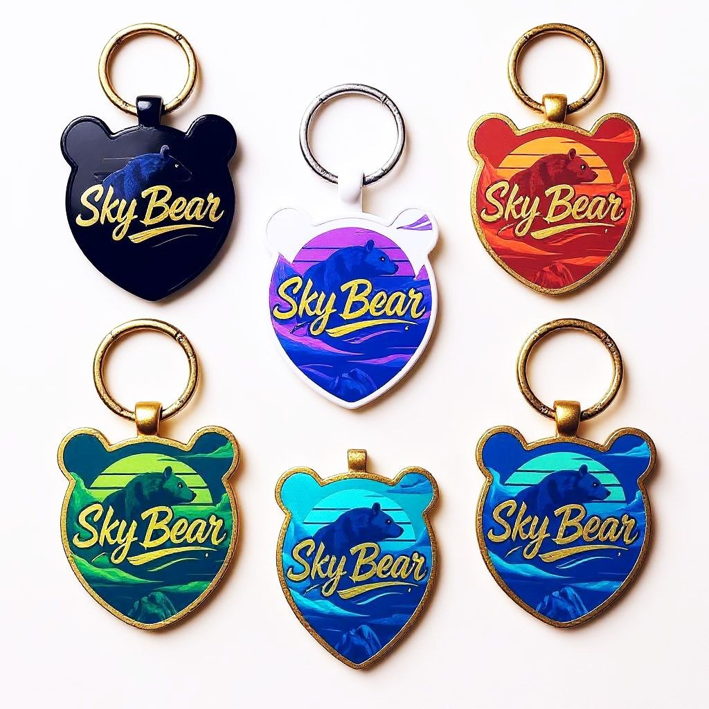 SKY BEAR Guitar Pick Keychain