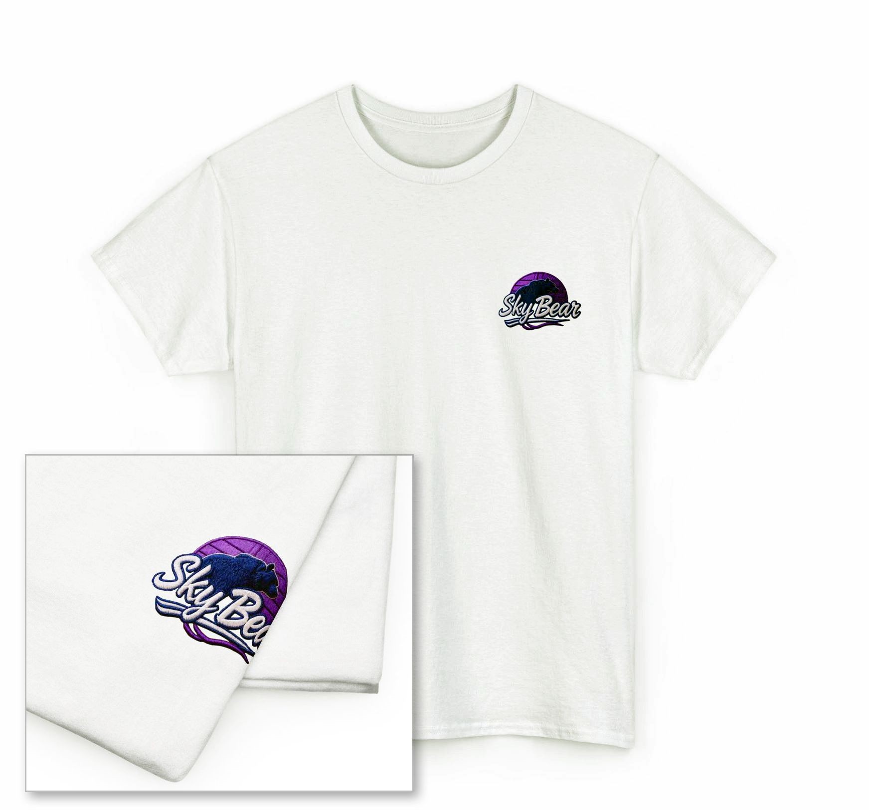 100% USA Cotton Tees with 3D SKY BEAR Front Logo Many Colors and in All Sizes